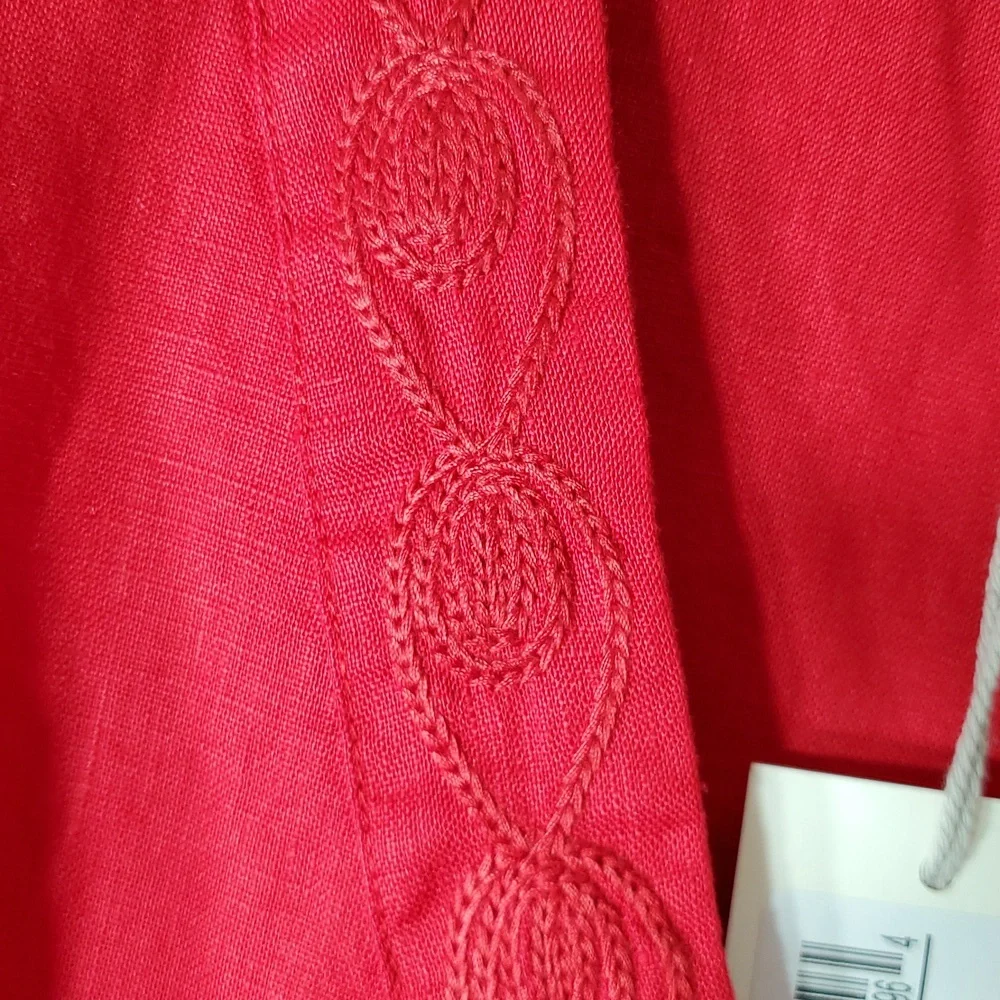 New Johnny Was 100% Linen "Messine" Top sz L - Picture 6 of 9